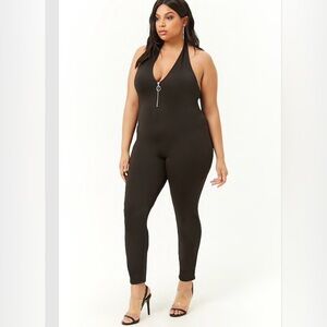 Plus Size Backless Jumpsuit